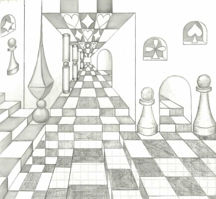 Раскраска шахматное королевство для детей