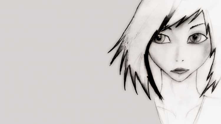 Рисунки для срисовки девушки