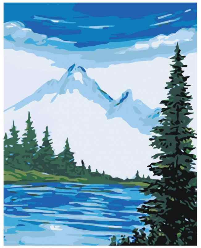 Рисование горного пейзажа