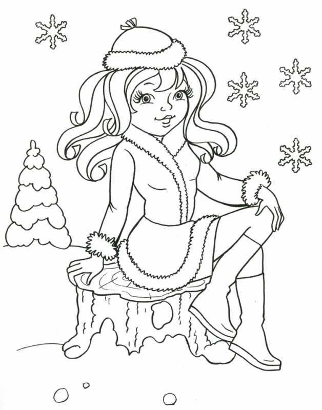 Раскраска "зимняя сказка"