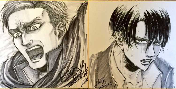 Атака титанов скетчи Эрвин