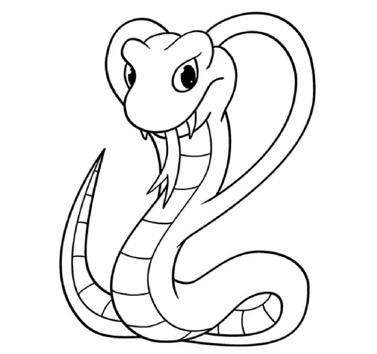 Змея раскраска