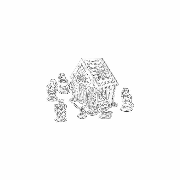 Теремок. Сказка-раскраска