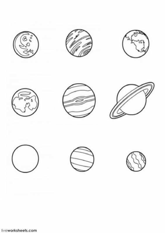 Планеты солнечной системы раскраска