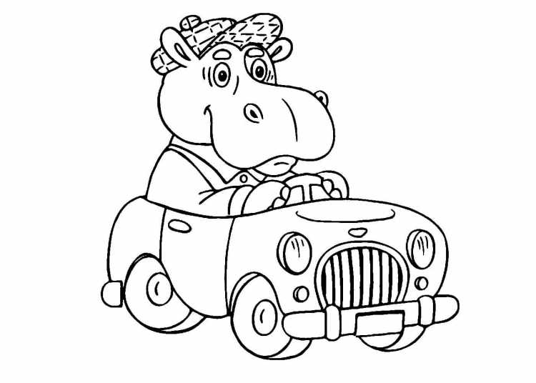 Машина раскраска детская