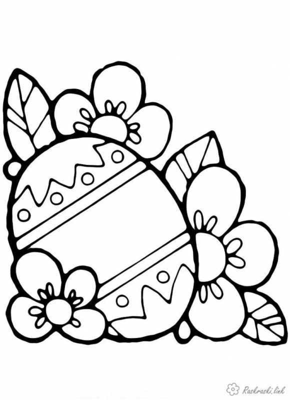 Раскраска Пасха для детей