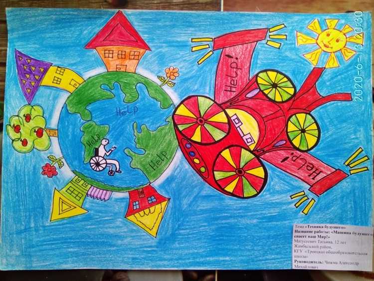 Детские рисунки на тему наука и техника