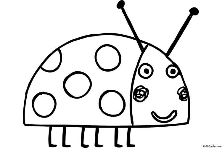 Божья коровка раскраска