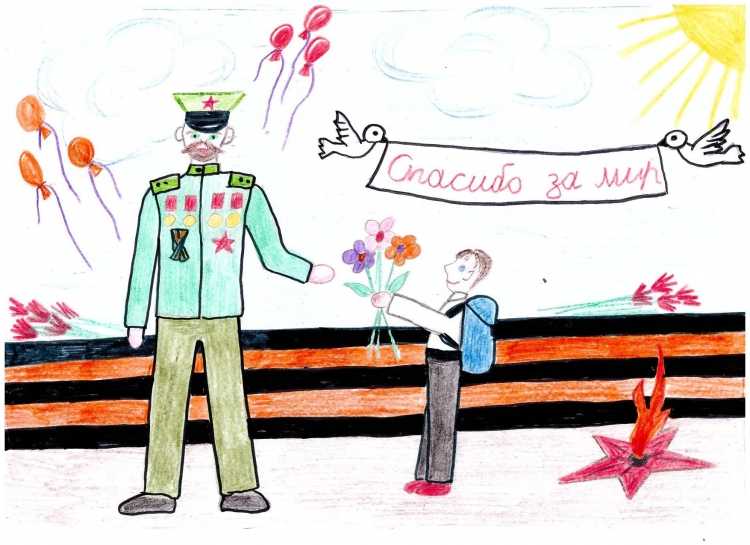 Рисунок на тему да здравствует победа