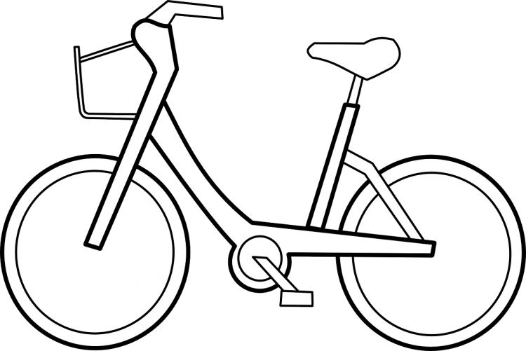 Велосипед раскраска для детей