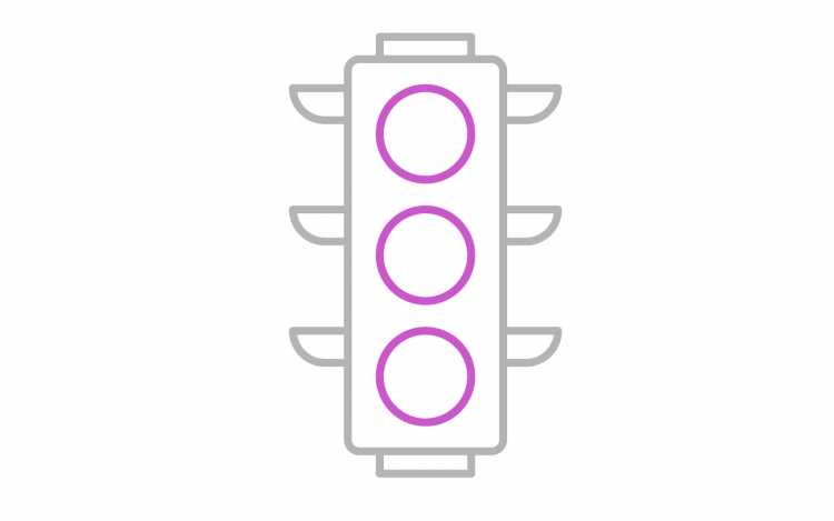 Светофор для пешеходов раскраска