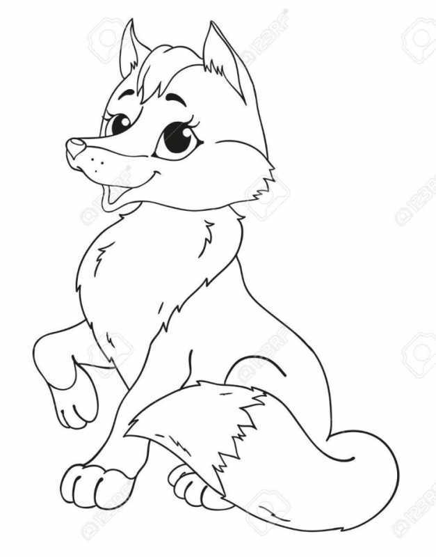 Ворона и лисица раскраска для детей