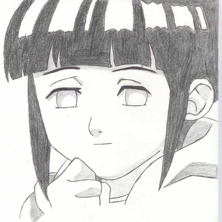 Хината Хьюга карандашом