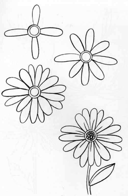 Цветок для раскрашивания детям