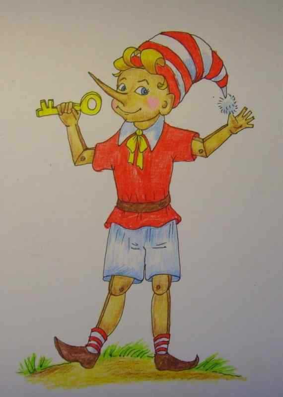 Буратино и Мальвина иллюстрации