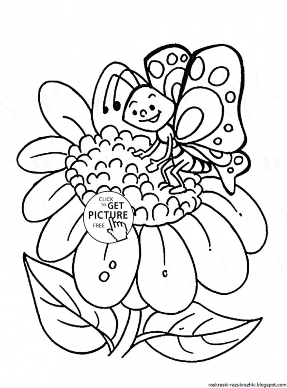 Легкие цветы для раскрашивания