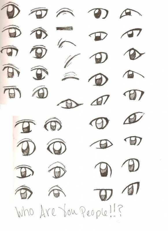 Аниме глаза и нос