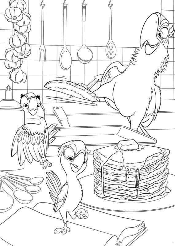 Блины раскраска для детей