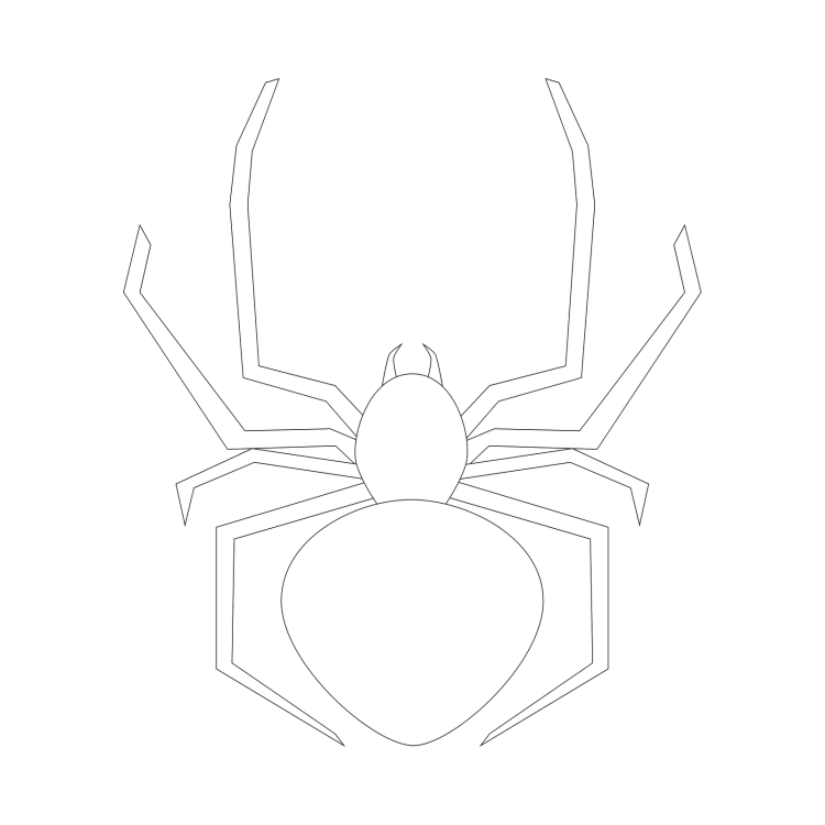 Раскраска человек паук на паутине