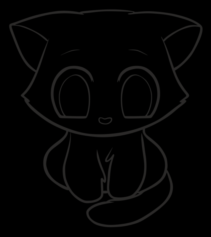 Рисунки для срисовки лёгкие котята