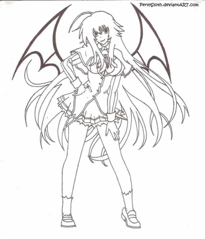 Раскраски для девочек аниме ангелы и демоны