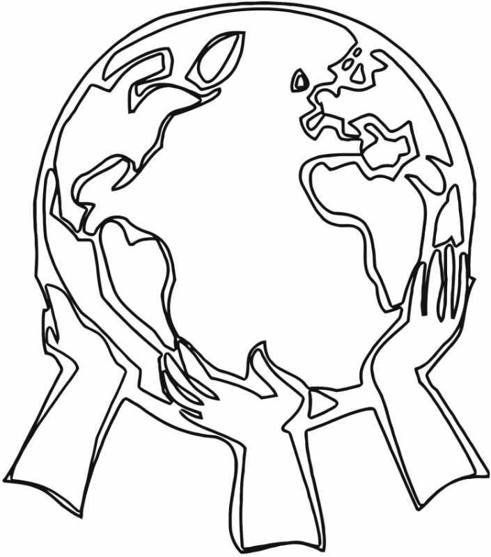 Контурное изображение земли