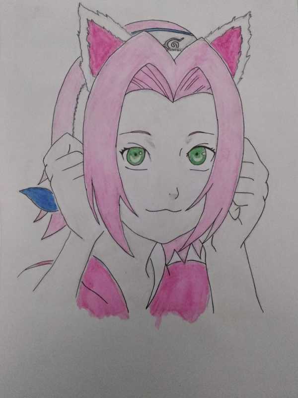 Сакура Харуно с ушками