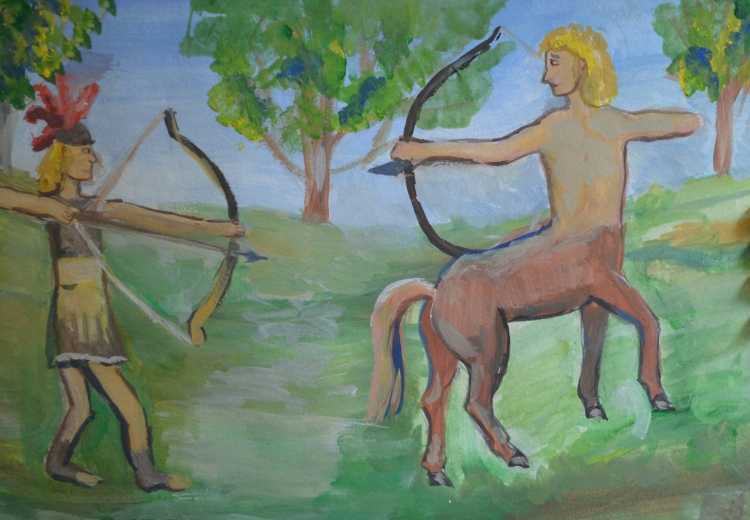 Кентавр детский рисунок