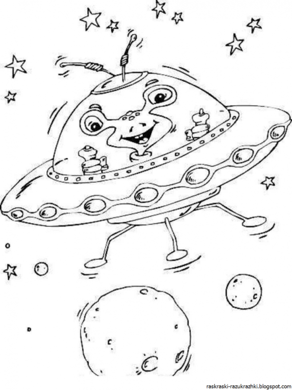 Космонавт раскраска