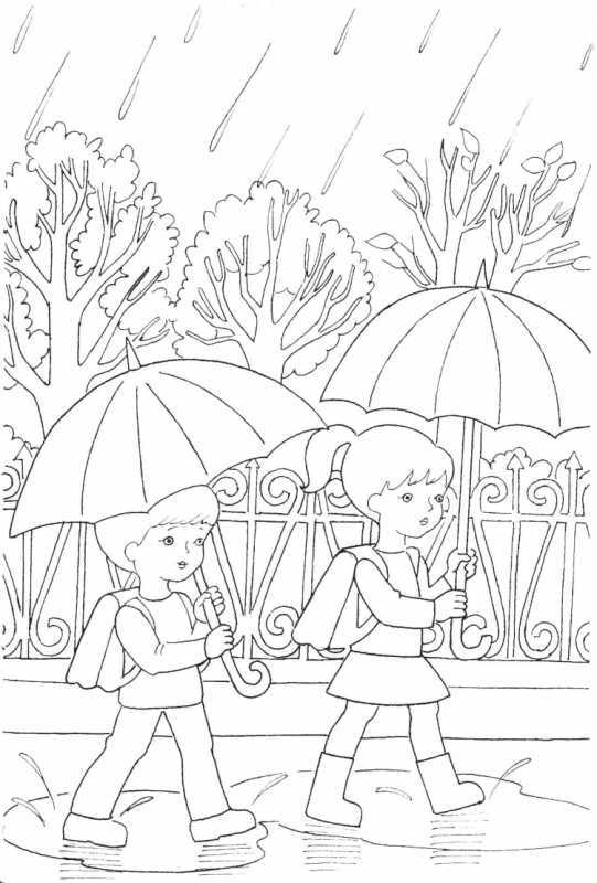 Осенняя раскраска