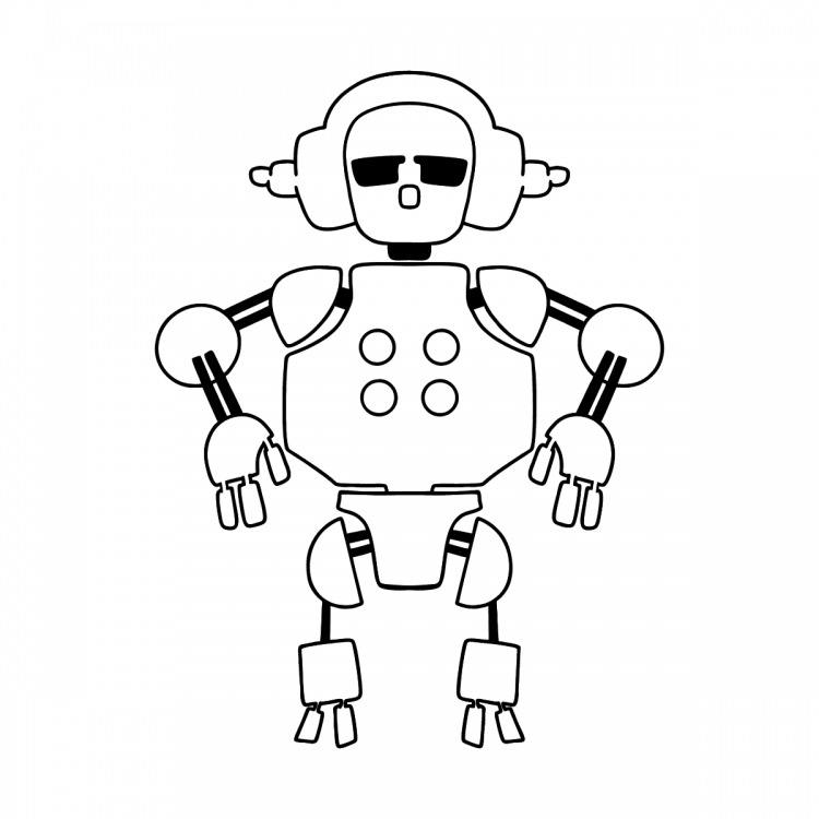 Раскраски. Роботы