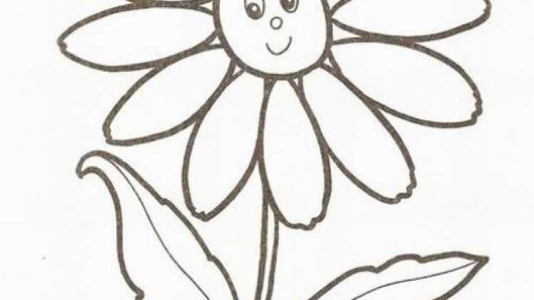 Цветы. Раскраска для малышей