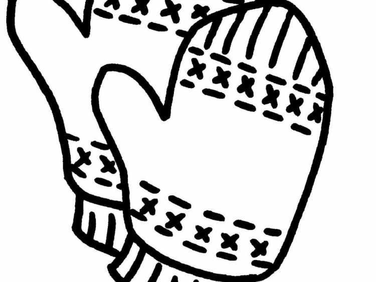 Варежка раскраска