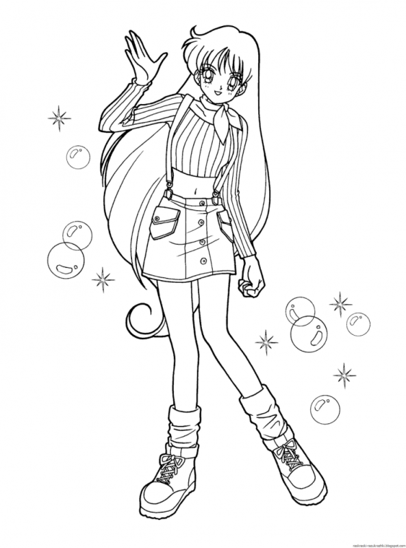 Неко раскраска в полный рост