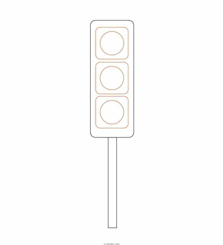 Светофор раскраска
