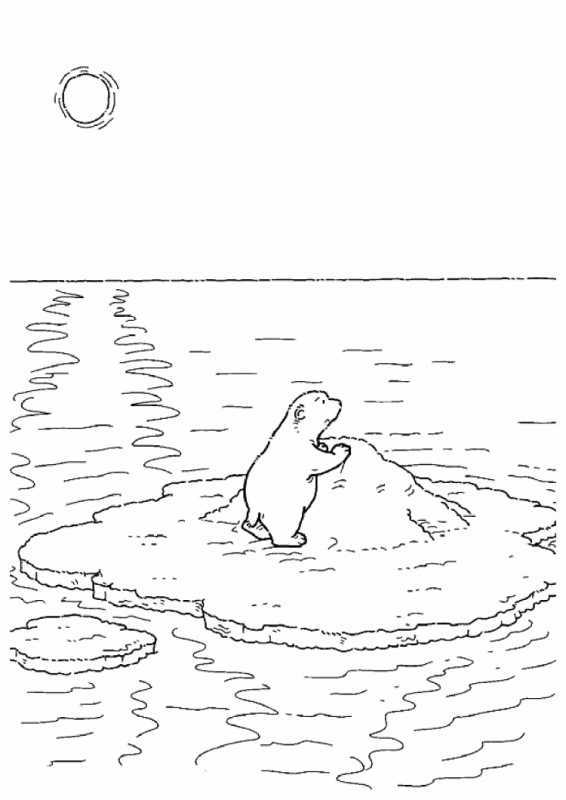 Трафареты белого медведя и медвежонка