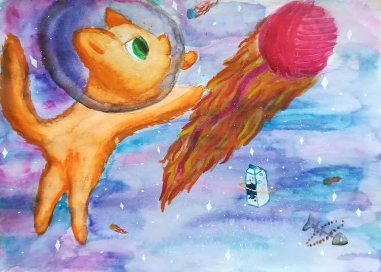 Детский конкурс рисунков космос