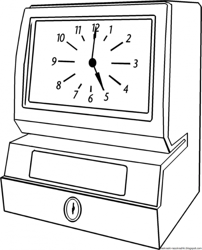 Часы раскраска
