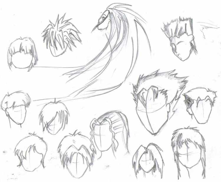 Мужские волосы в аниме прически