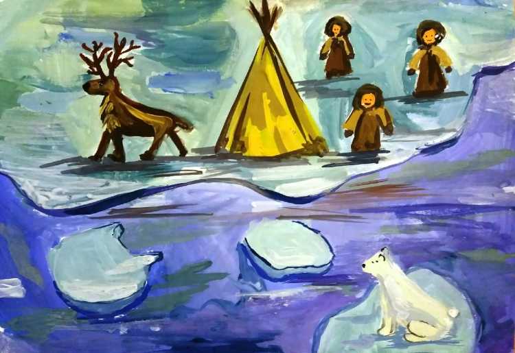 Рисование севера для детей