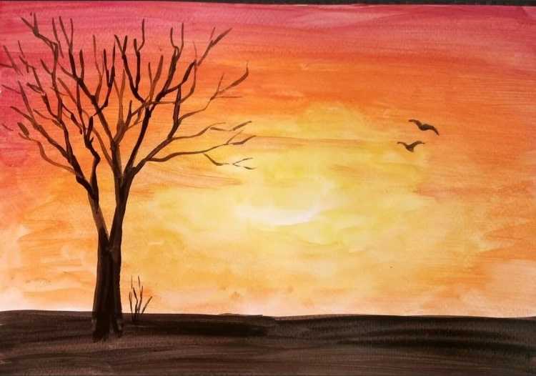 Простые пейзажи для рисования