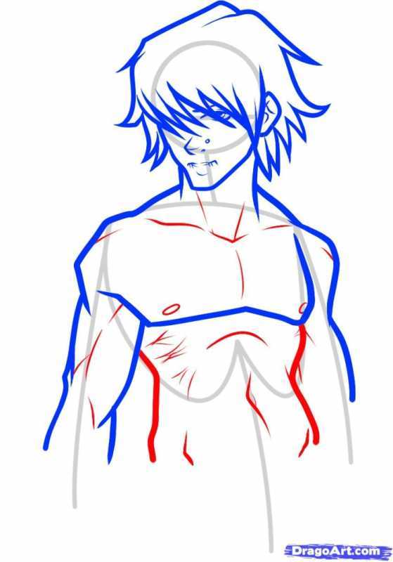 Аниме тело парня для срисовки
