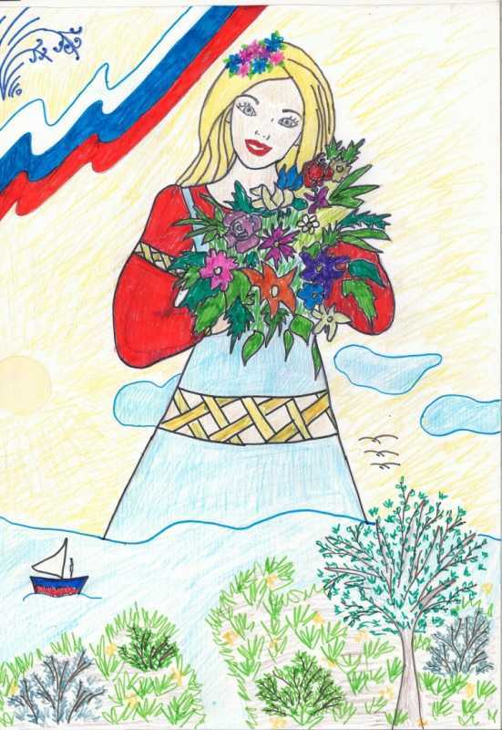 Рисунок на патриотическую тему