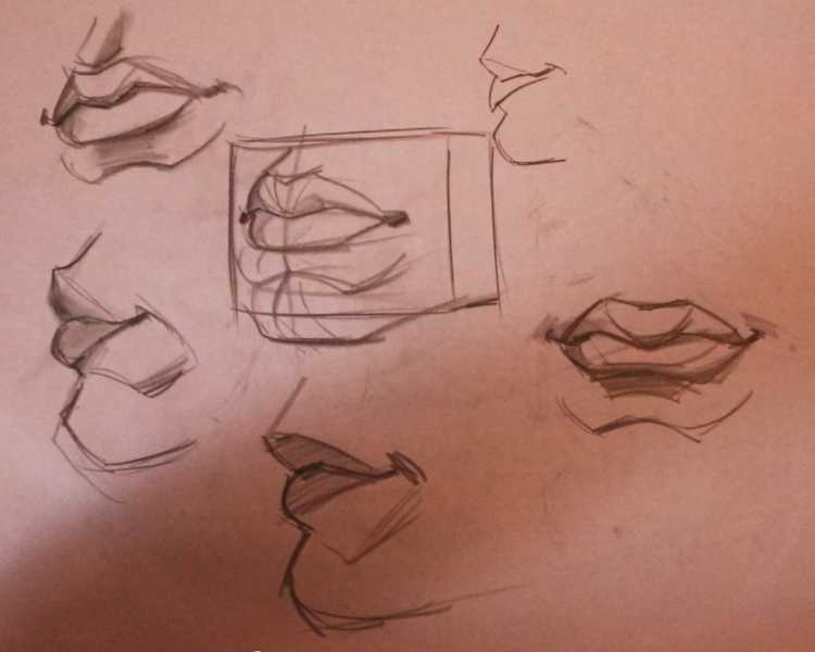 Аниме губы карандашом для начинающих мужские