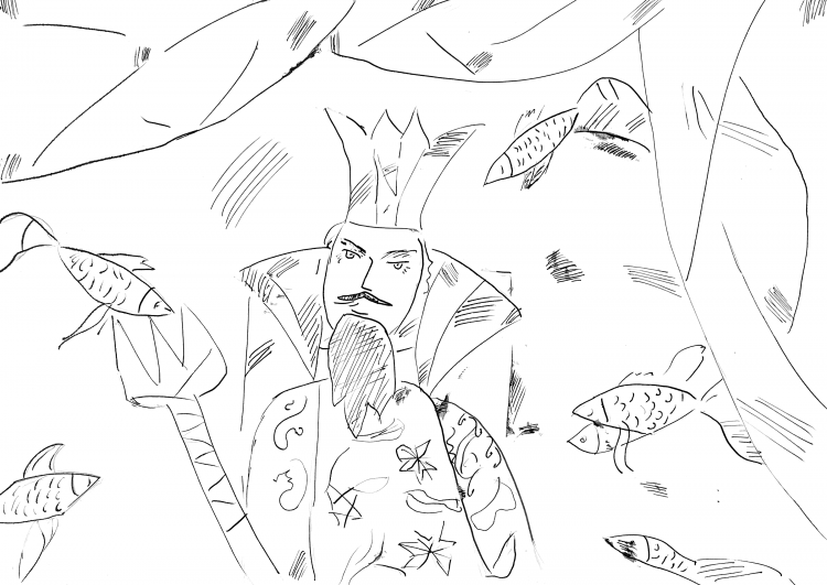 Билибин Садко и морской царь