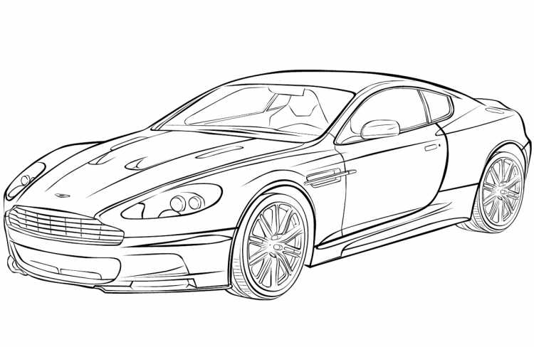 Раскраска Астон Мартин ДБС