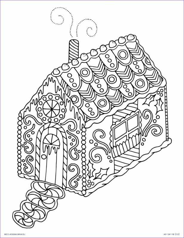 Раскраски антистресс Пряничный домик