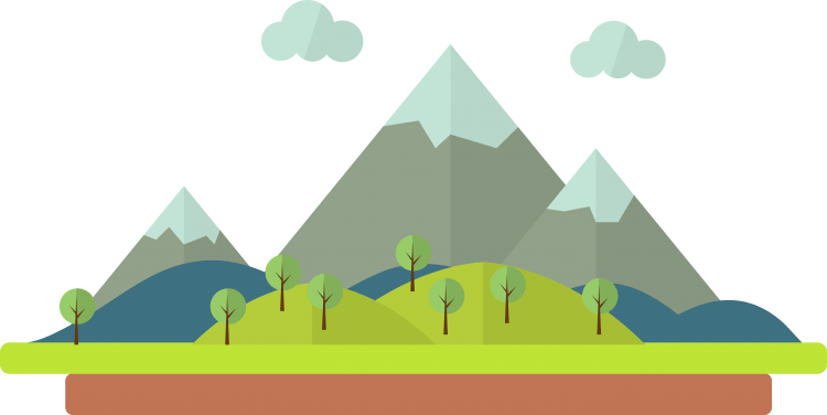 Гора для детей без фона