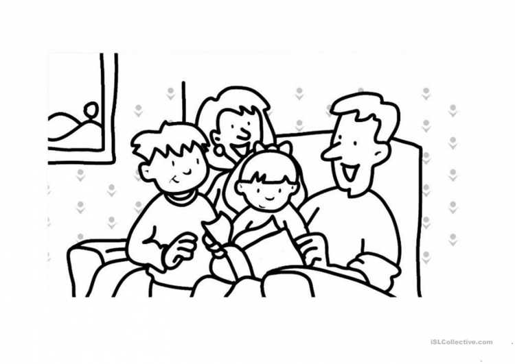 Раскраска родители и дети