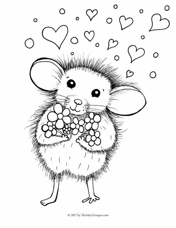 Мышонок трафарет